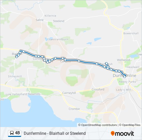 4B bus Line Map