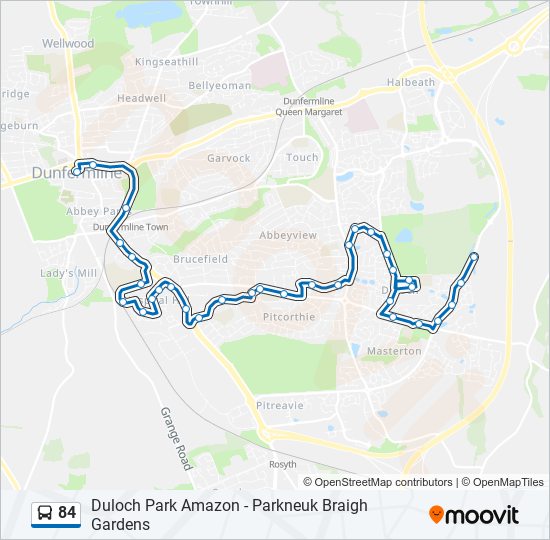 84 Bus Line Map