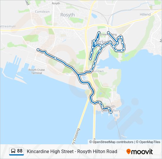88 Route Schedules, Stops & Maps Inverkeithing (Updated)