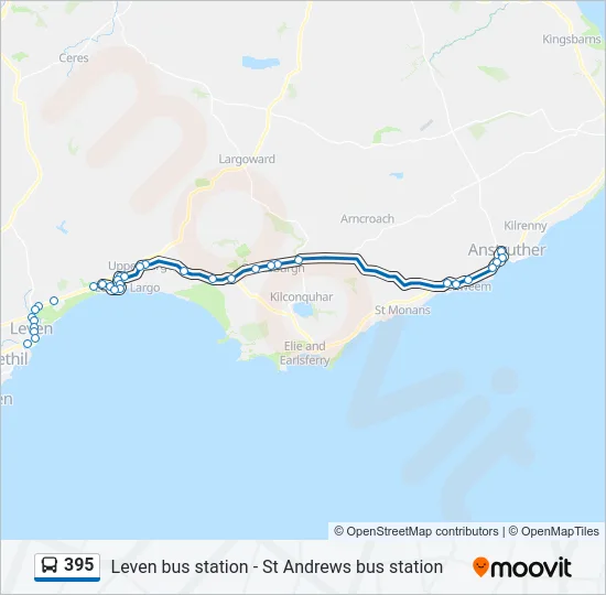 395 Bus Line Map