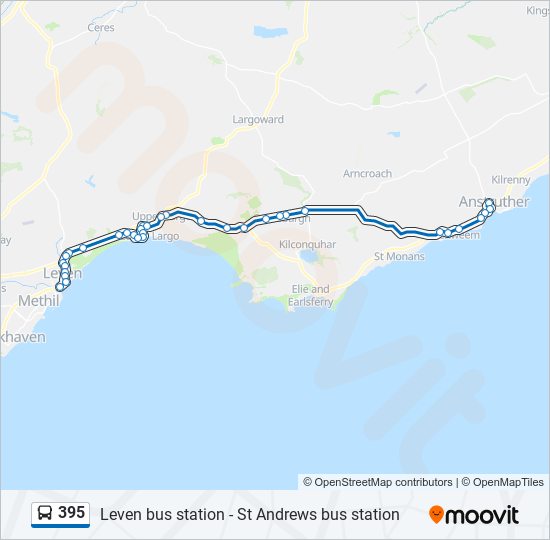 395 bus Line Map