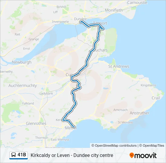 41B Bus Line Map