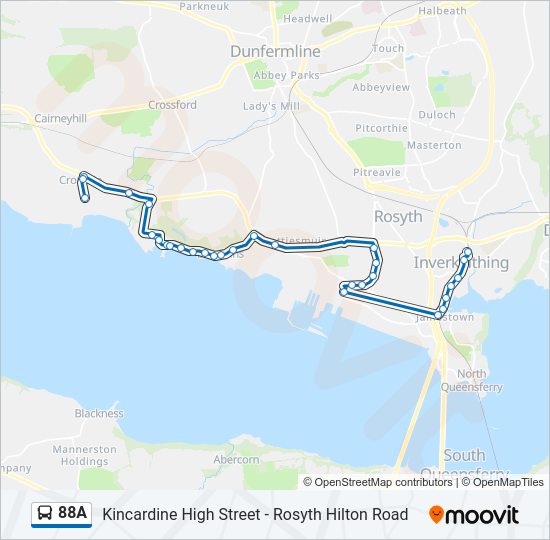 88A Bus Line Map