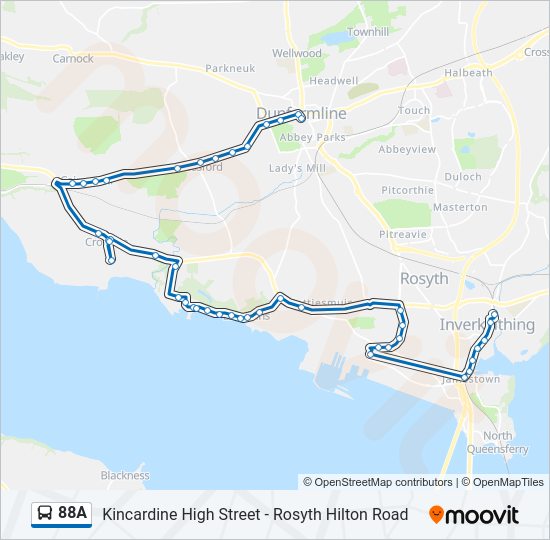 88A Bus Line Map