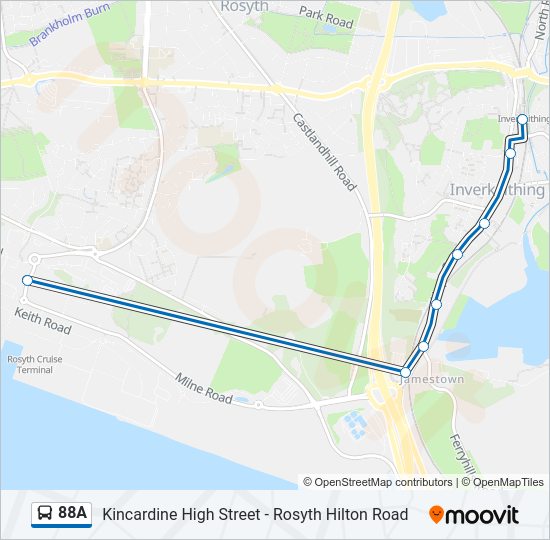 88A Bus Line Map