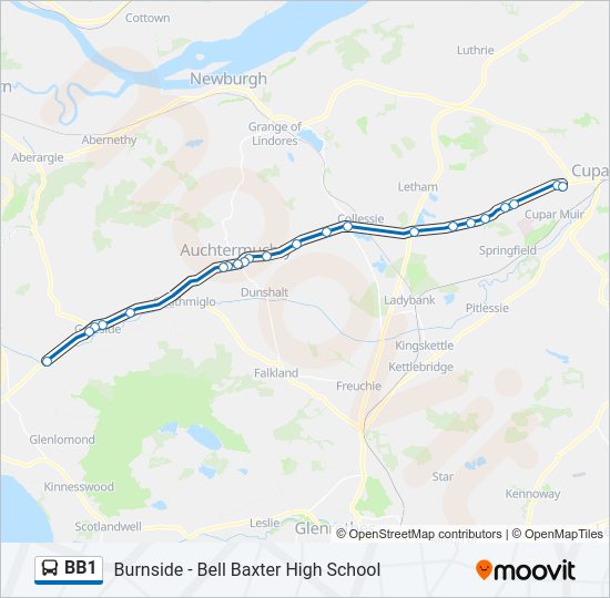 BB1 bus Line Map