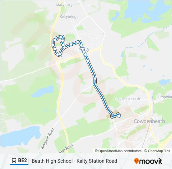 BE2 Bus Line Map