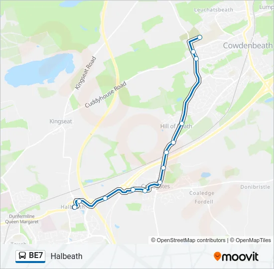 BE7 Bus Line Map