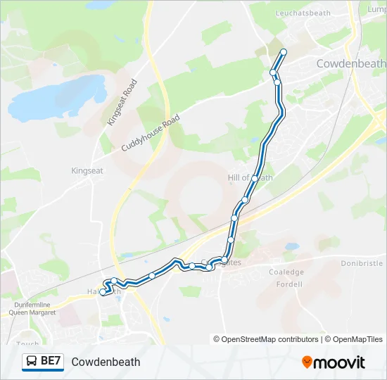 BE7 Bus Line Map