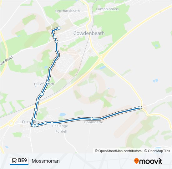 be9 Route Schedules, Stops & Maps Mossmorran (Updated)
