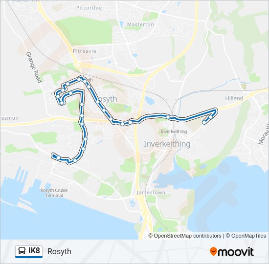 IK8 Bus Line Map