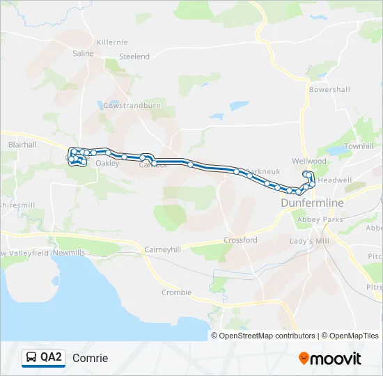 QA2 Bus Line Map