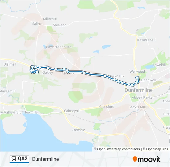 QA2 Bus Line Map