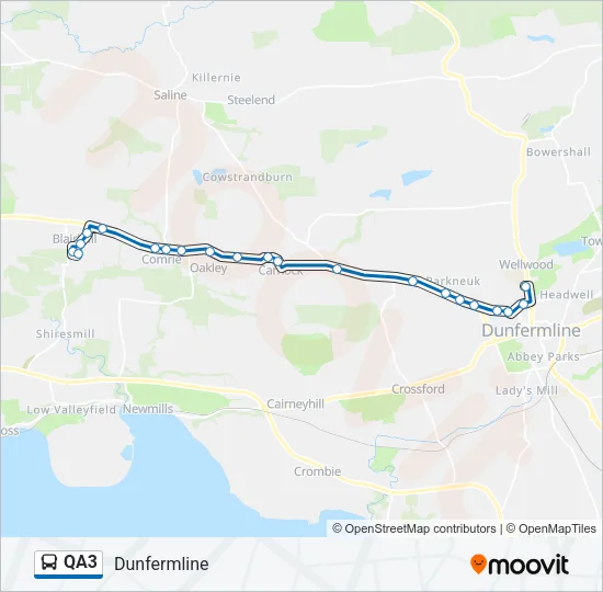 QA3 Bus Line Map