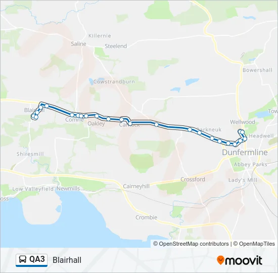 QA3 Bus Line Map