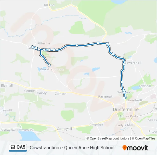 QA5 Bus Line Map