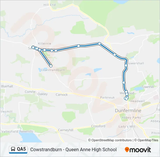 QA5 Bus Line Map