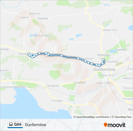 QA6 Bus Line Map