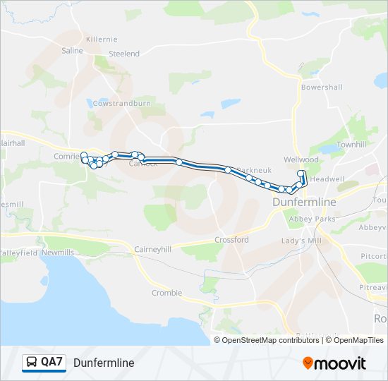 QA7 Bus Line Map