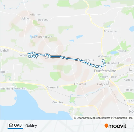 QA8 Bus Line Map