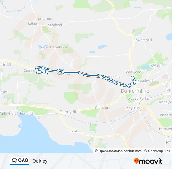 QA8 bus Line Map