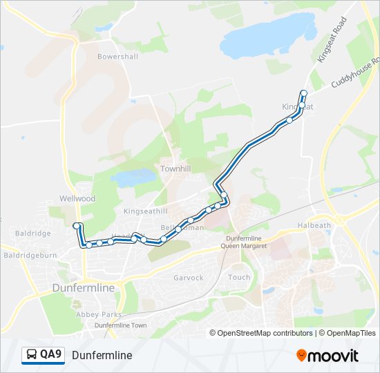 QA9 bus Line Map