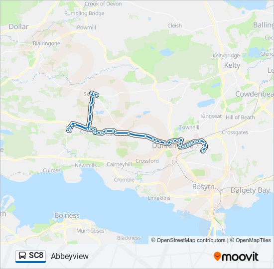 SC8 bus Line Map