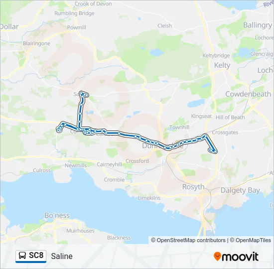 SC8 Bus Line Map