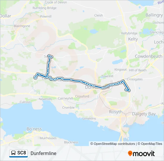 SC8 Bus Line Map