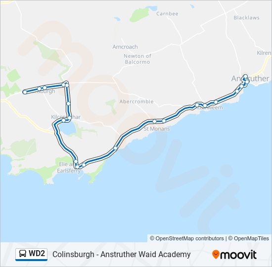 WD2 bus Line Map