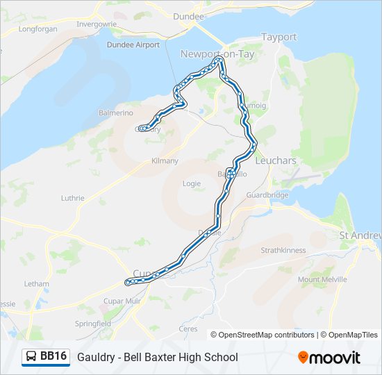 BB16 bus Line Map