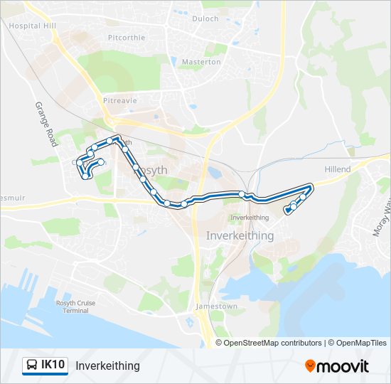 IK10 Bus Line Map