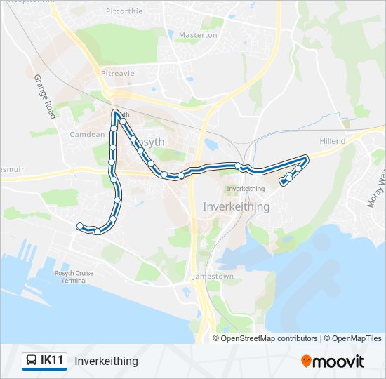 IK11 Bus Line Map