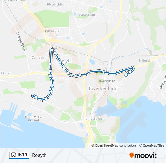 IK11 Bus Line Map