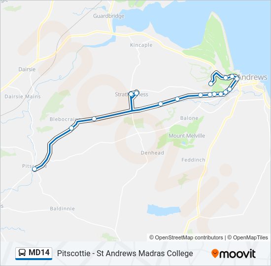 MD14 Bus Line Map