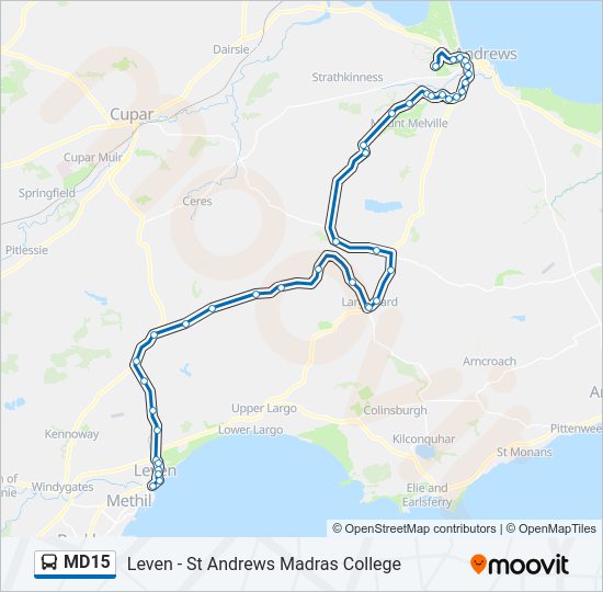 MD15 Bus Line Map