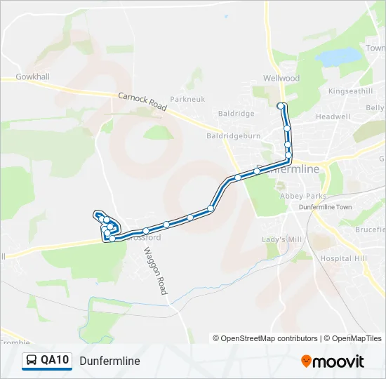 QA10 Bus Line Map