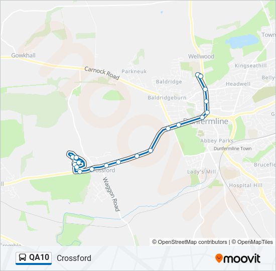 QA10 bus Line Map