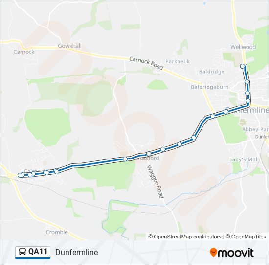 QA11 bus Line Map