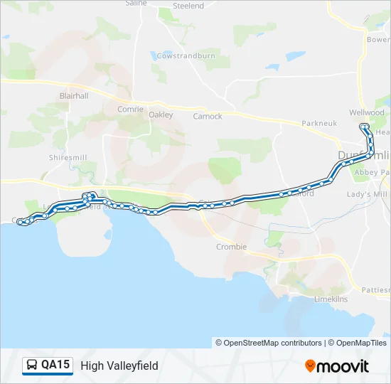 QA15 Bus Line Map
