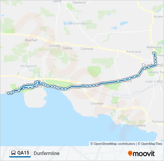 QA15 Bus Line Map