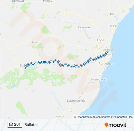 201 Bus Line Map