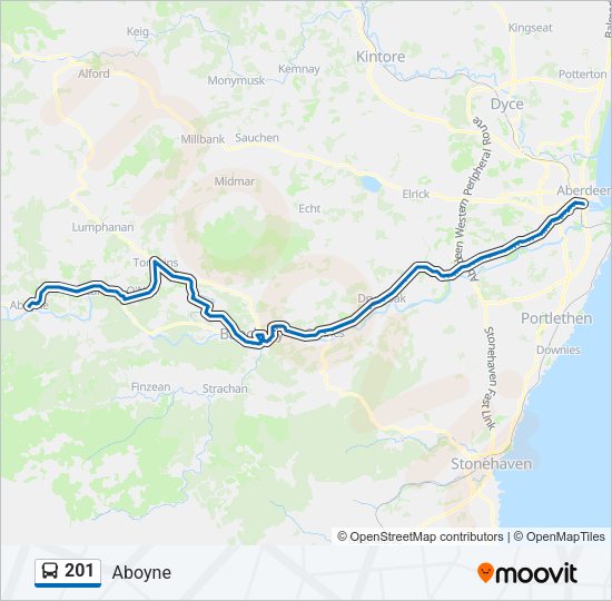 201 Bus Line Map