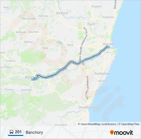 201 Bus Line Map