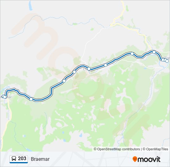 203 bus Line Map