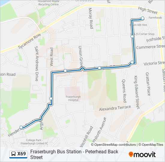 X69 bus Line Map