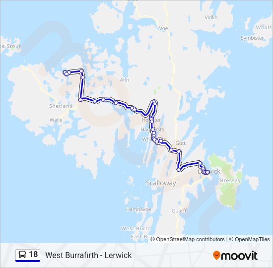 18 Bus Line Map