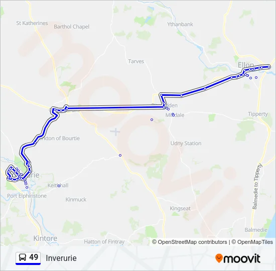 49 Bus Line Map
