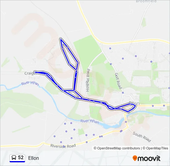 52 Bus Line Map