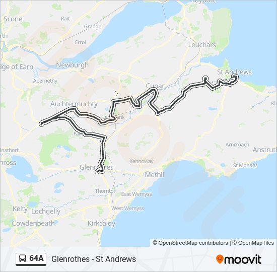 64A bus Line Map